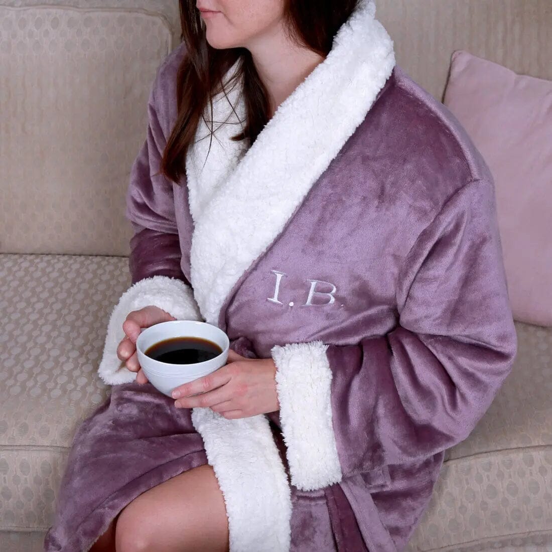 Sherpa Fleece Dressing Gown   