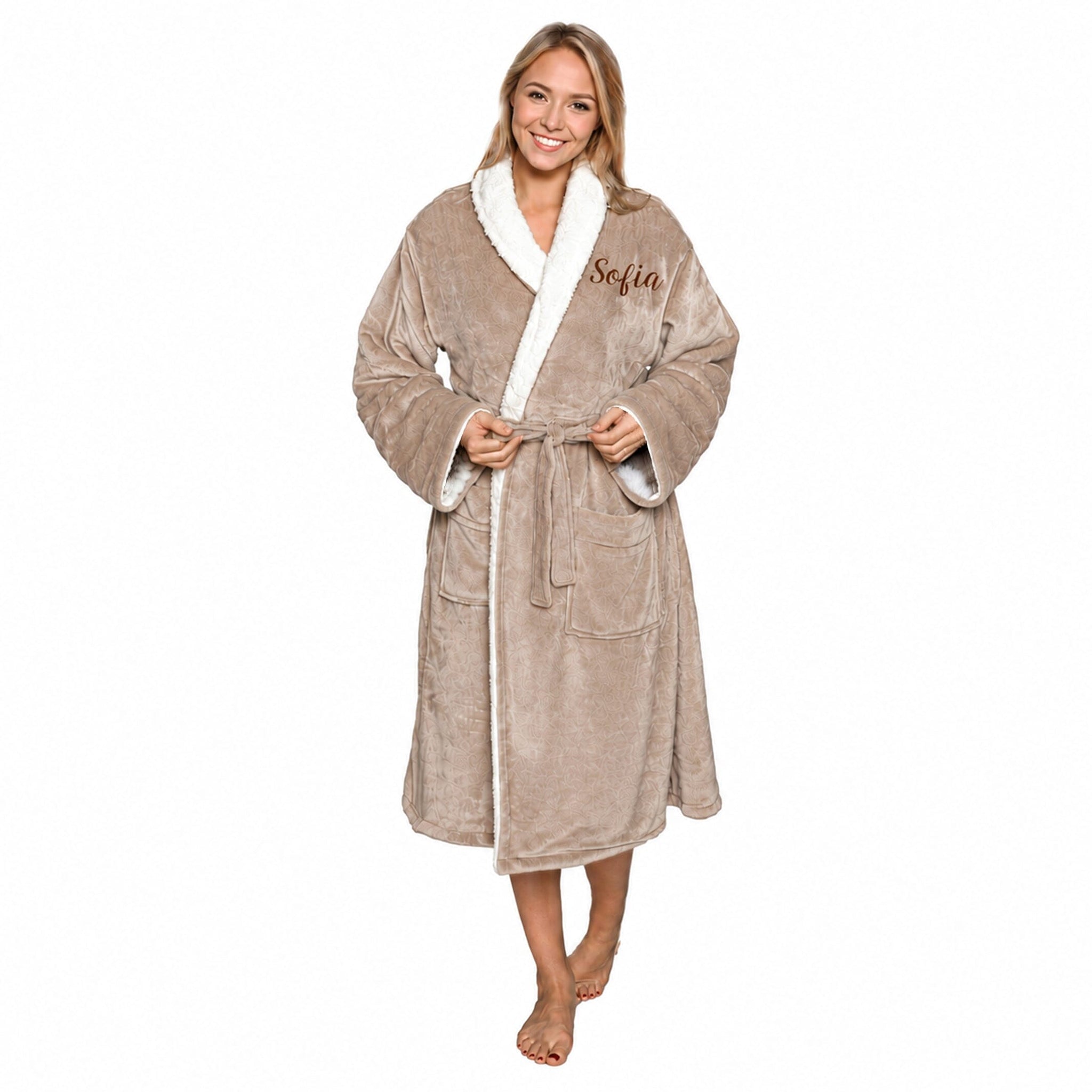 Sherpa Fleece Dressing Gown