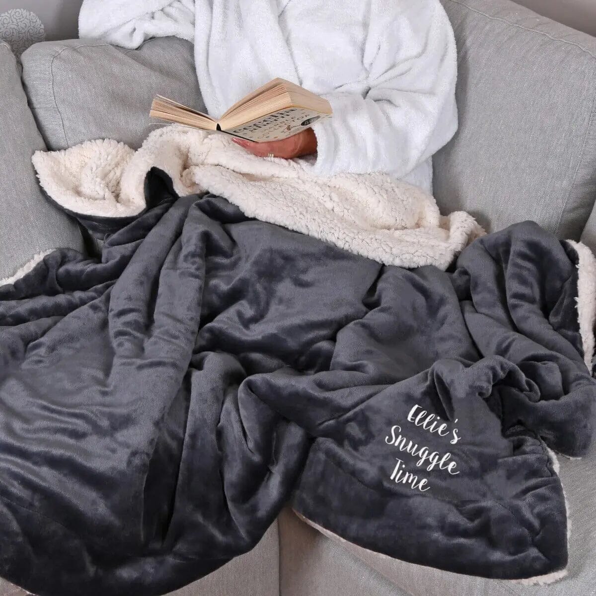 Personalised Sherpa Snuggle Blanket