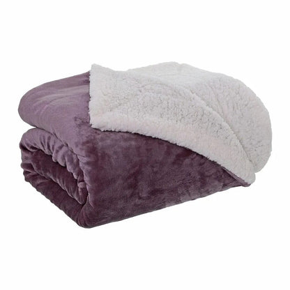 Sherpa Snuggle Blanket Lavender Regular Sherpa - 140cm x 180cm 