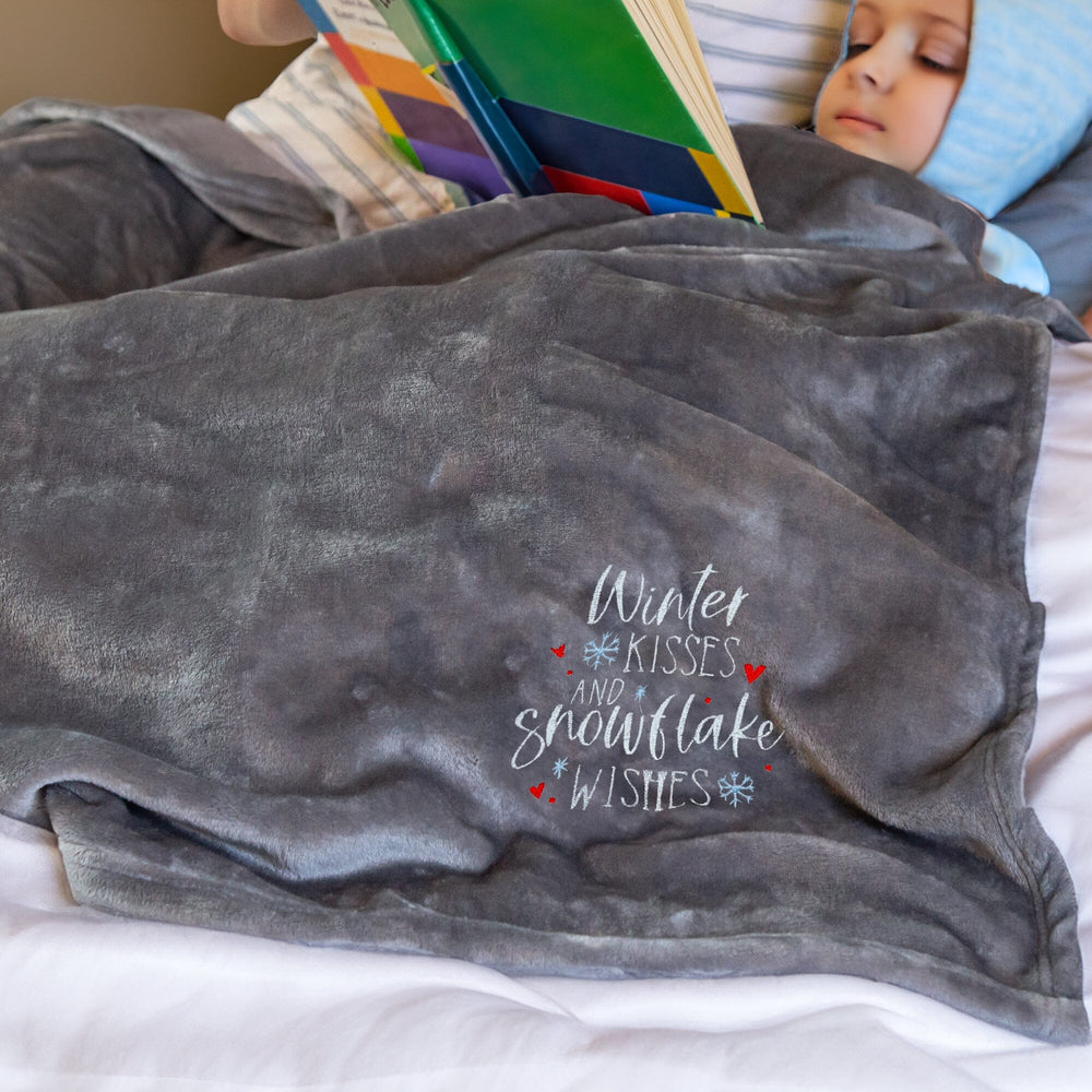 Snowflake Wishes Cosy Home Christmas Snuggle Blanket