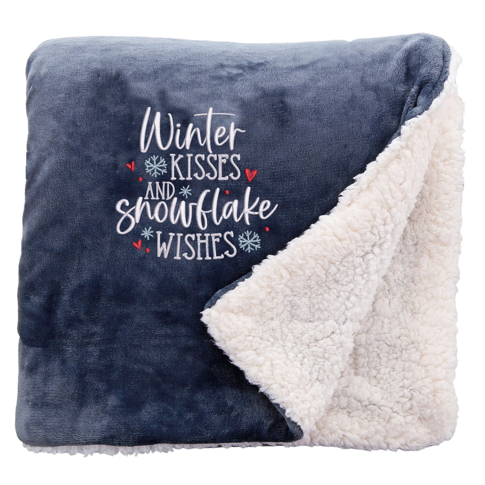 Snowflake Wishes Cosy Home Christmas Snuggle Blanket