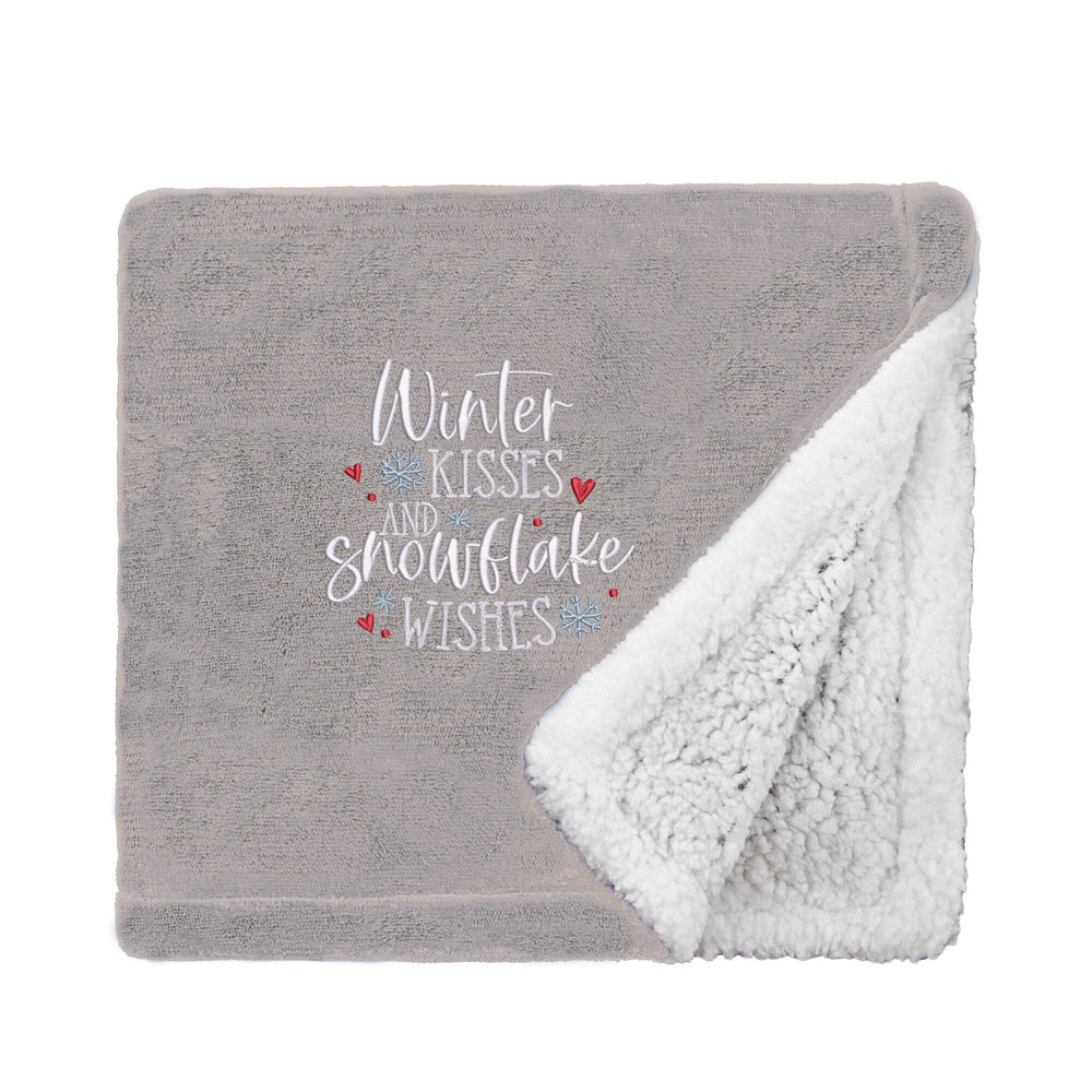 Snowflake Wishes Cosy Home Christmas Snuggle Blanket