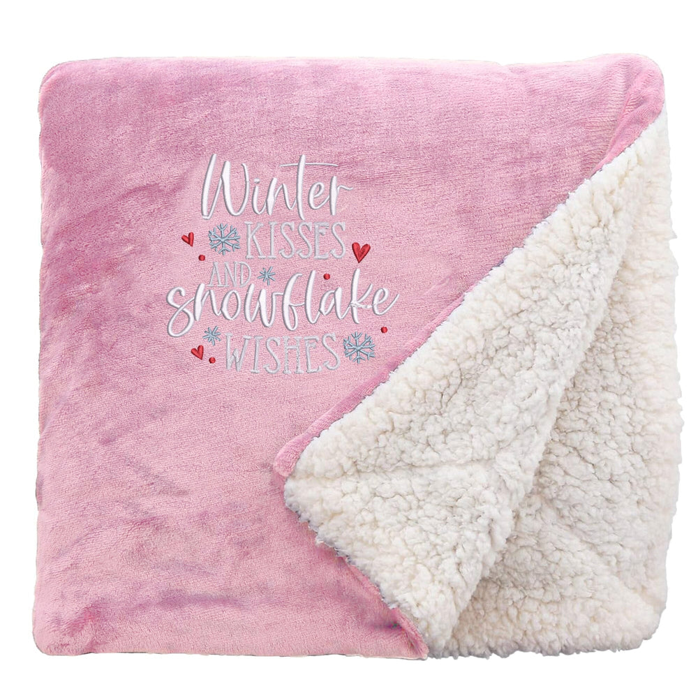Snowflake Wishes Cosy Home Christmas Snuggle Blanket