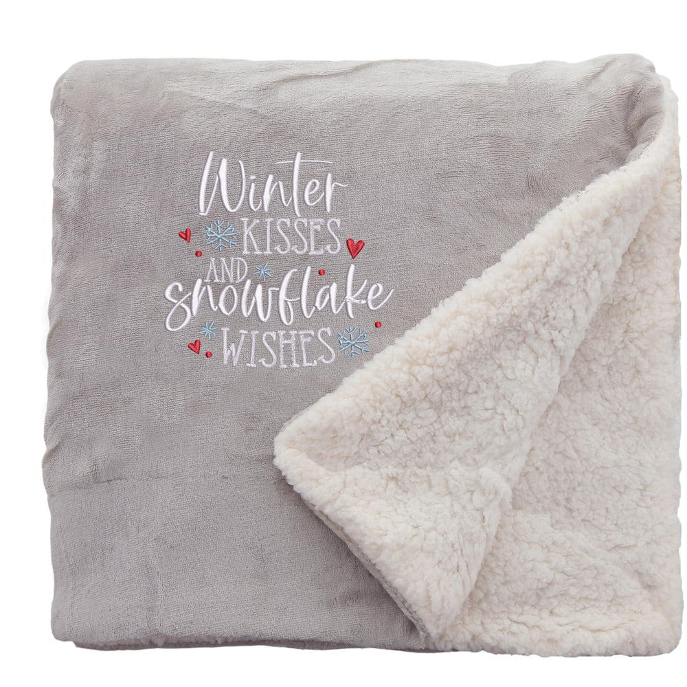 Snowflake Wishes Cosy Home Christmas Snuggle Blanket
