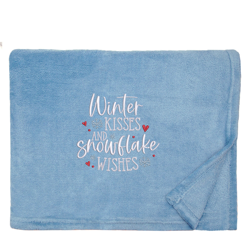 Snowflake Wishes Cosy Home Christmas Snuggle Blanket