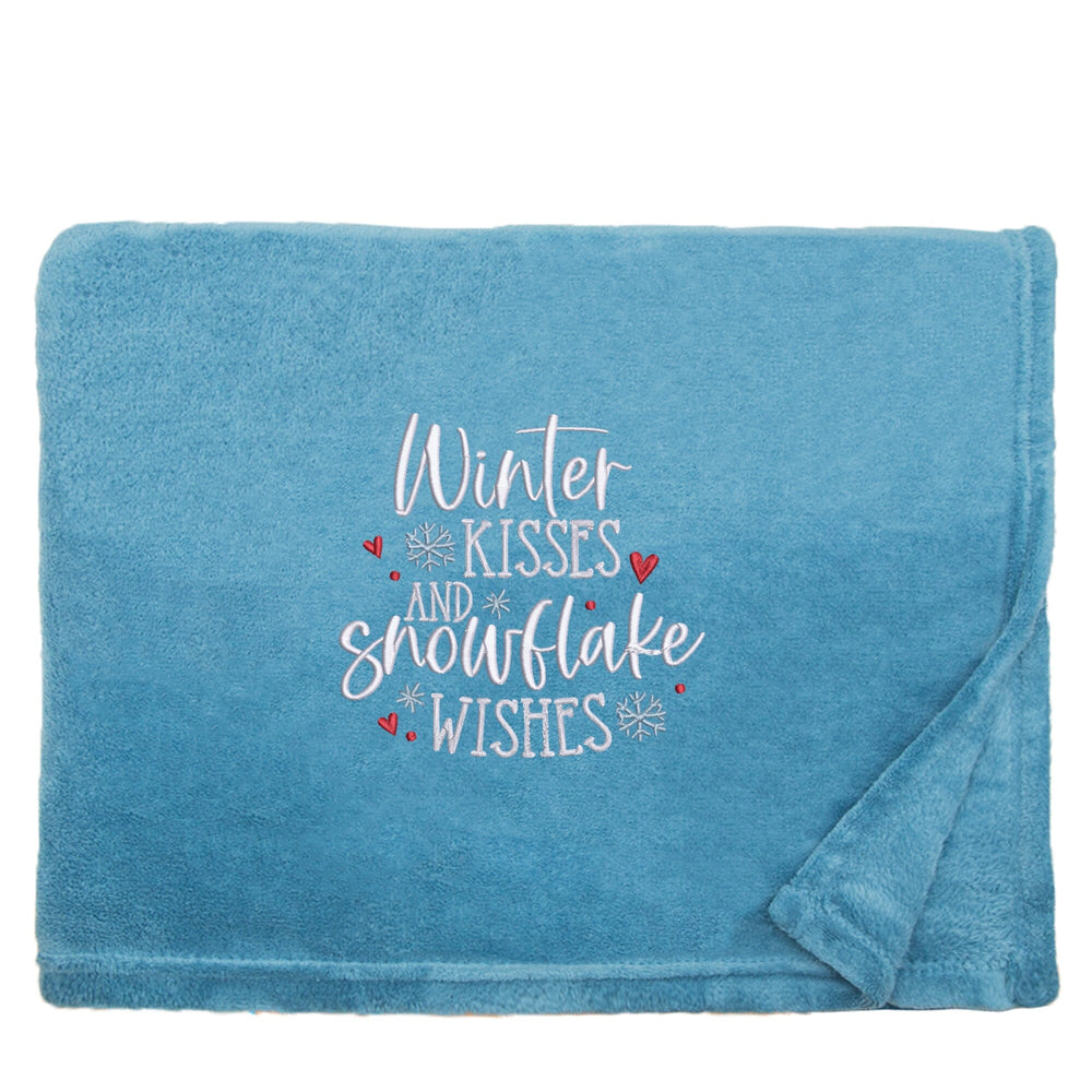 Snowflake Wishes Cosy Home Christmas Snuggle Blanket