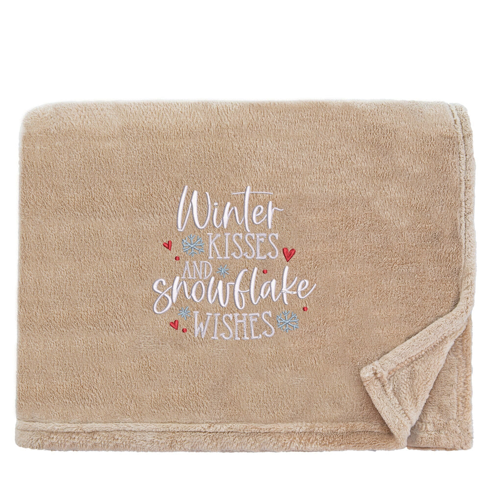 Snowflake Wishes Cosy Home Christmas Snuggle Blanket