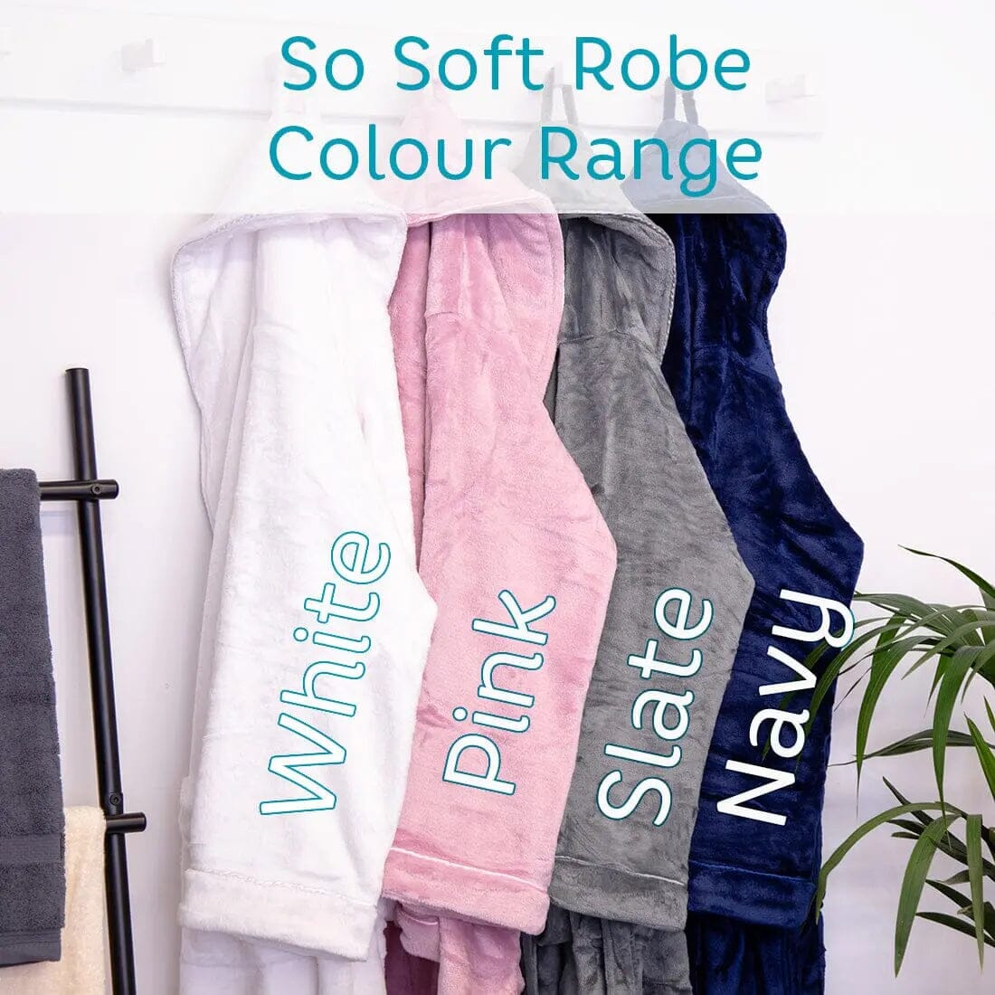 colour range of super soft dressing gown