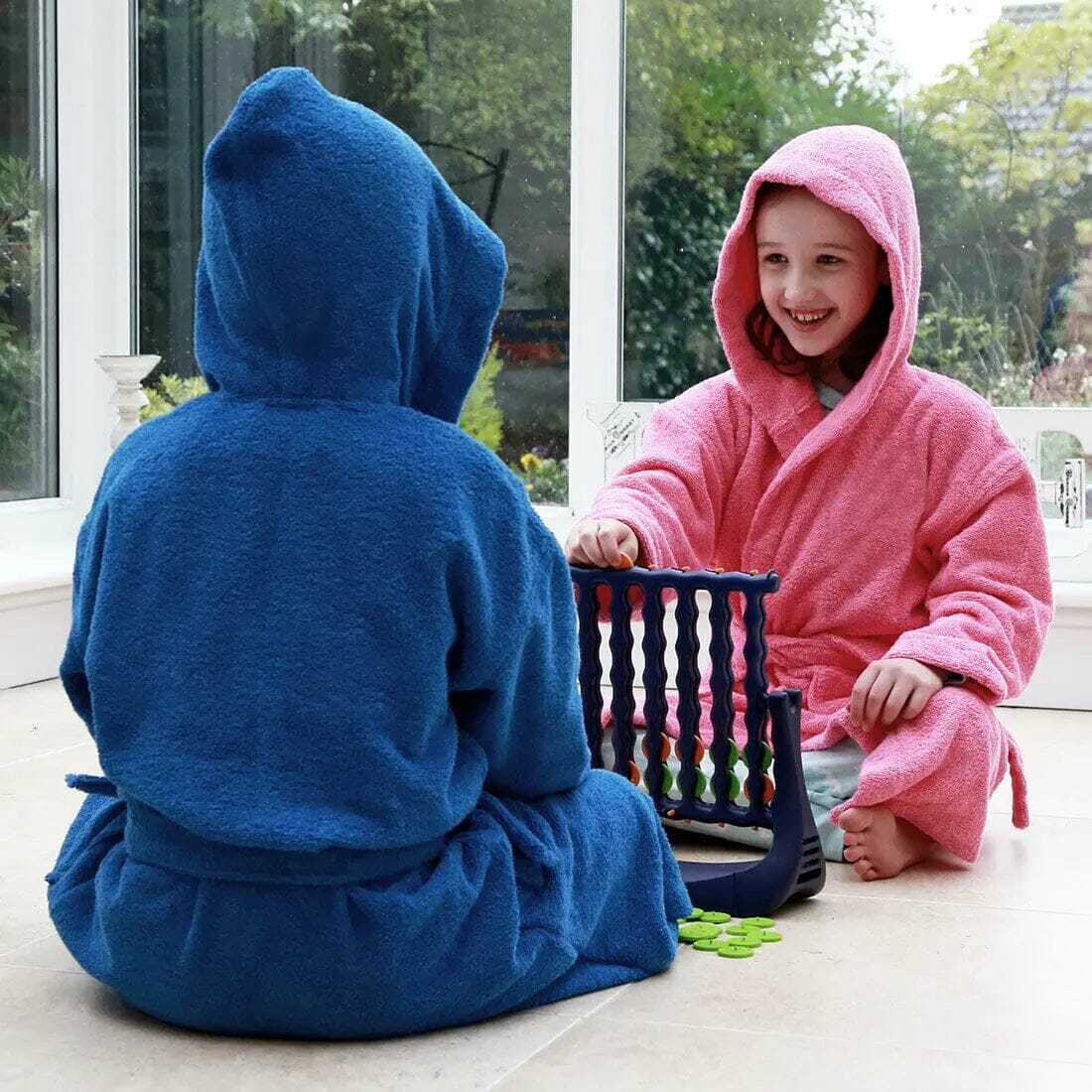 Boys & Girls Dinosaur Hooded Dressing Gowns   