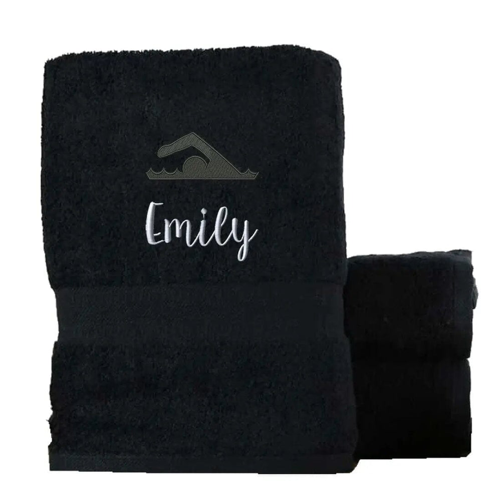 Swimming Drying Towel Egyptian - Black  