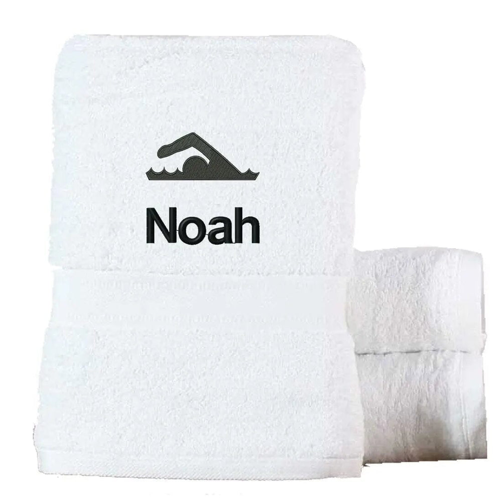 Swimming Drying Towel - Duncan Stewart 1978 Egyptian-White Duncan Stewart 1978