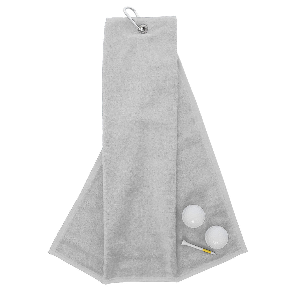 silver trifold golf towel