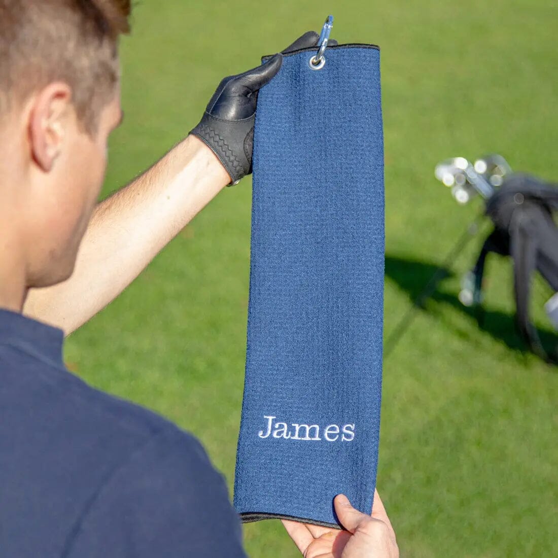 Tri-Fold Waffle Microfibre Golf Towel   