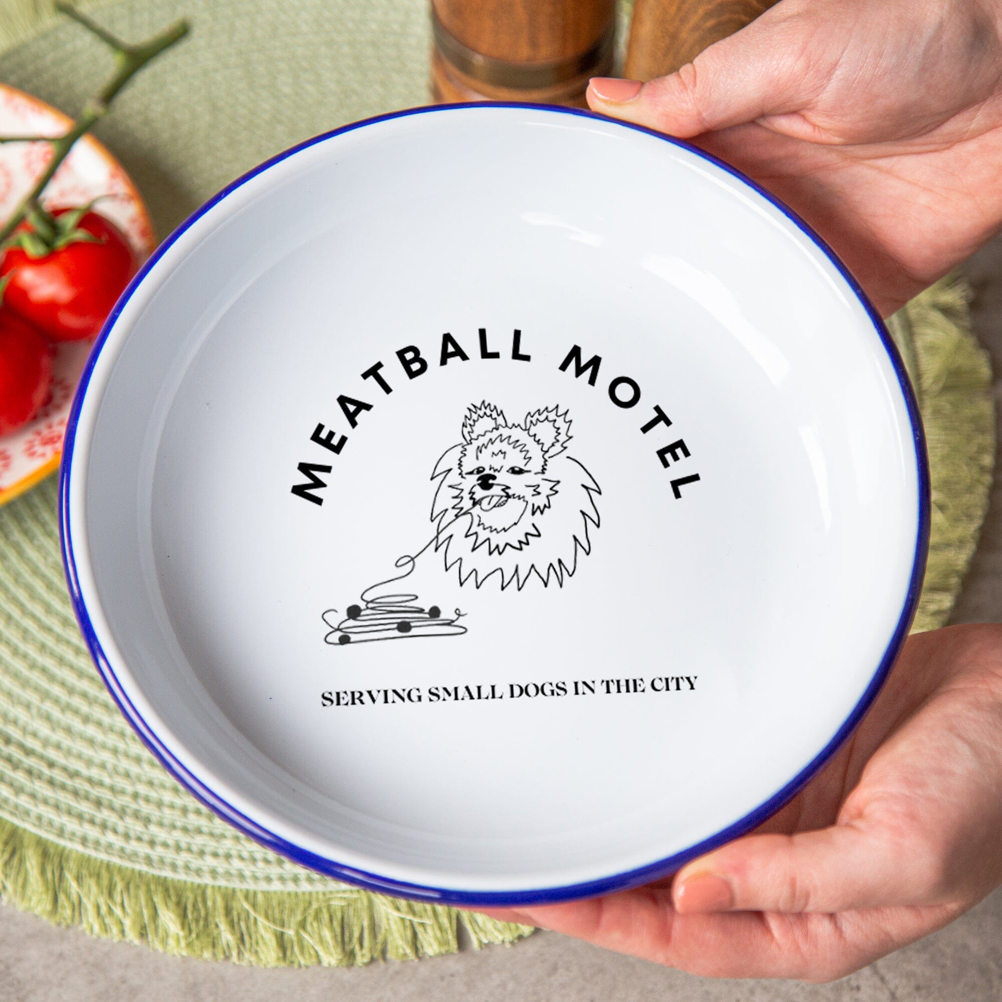 Uploaded Logo Personalised Enamel Bowl
