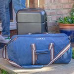 Vintage Canvas Holdall Bag Oxford Navy