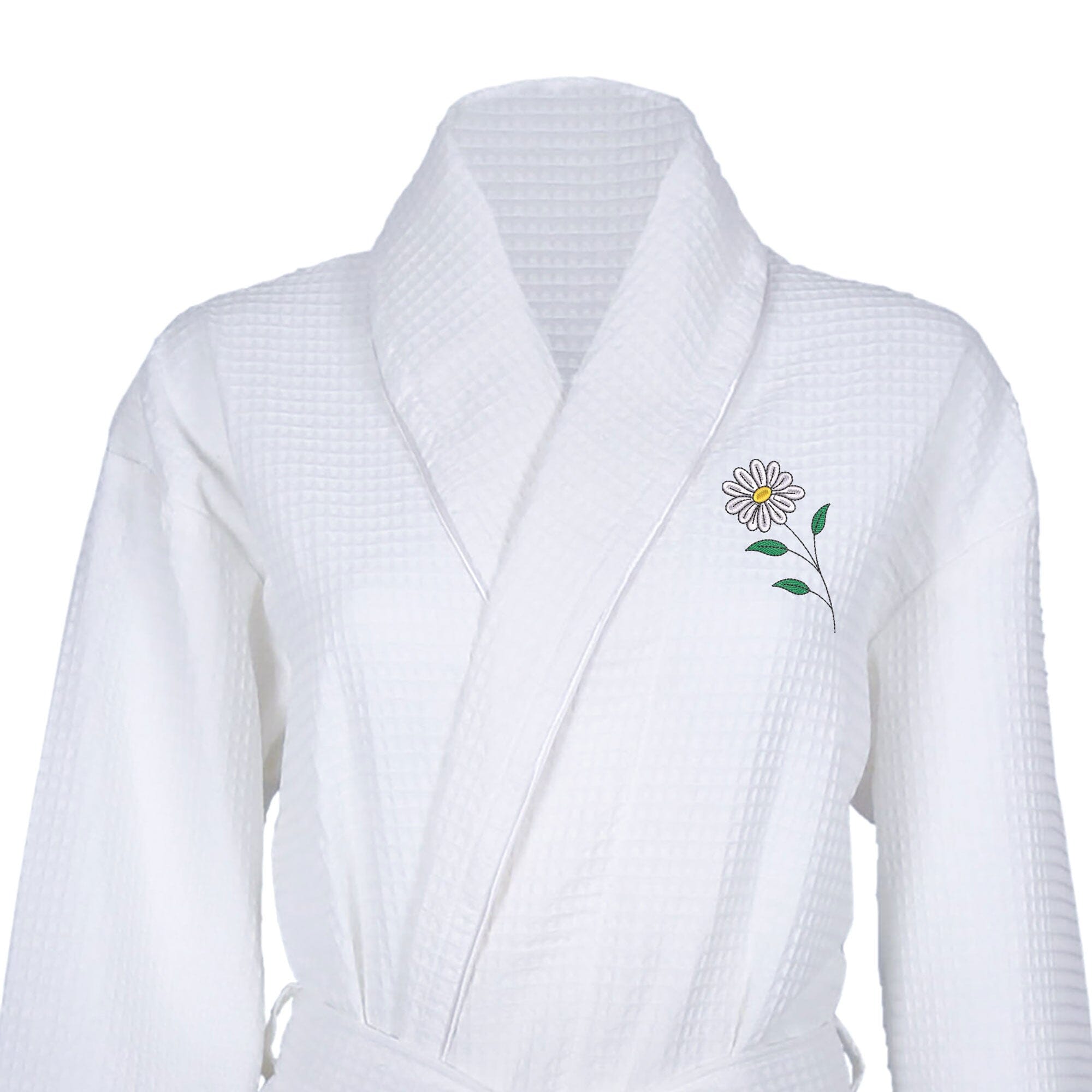 Waffle Dressing Gown with Birth Flower