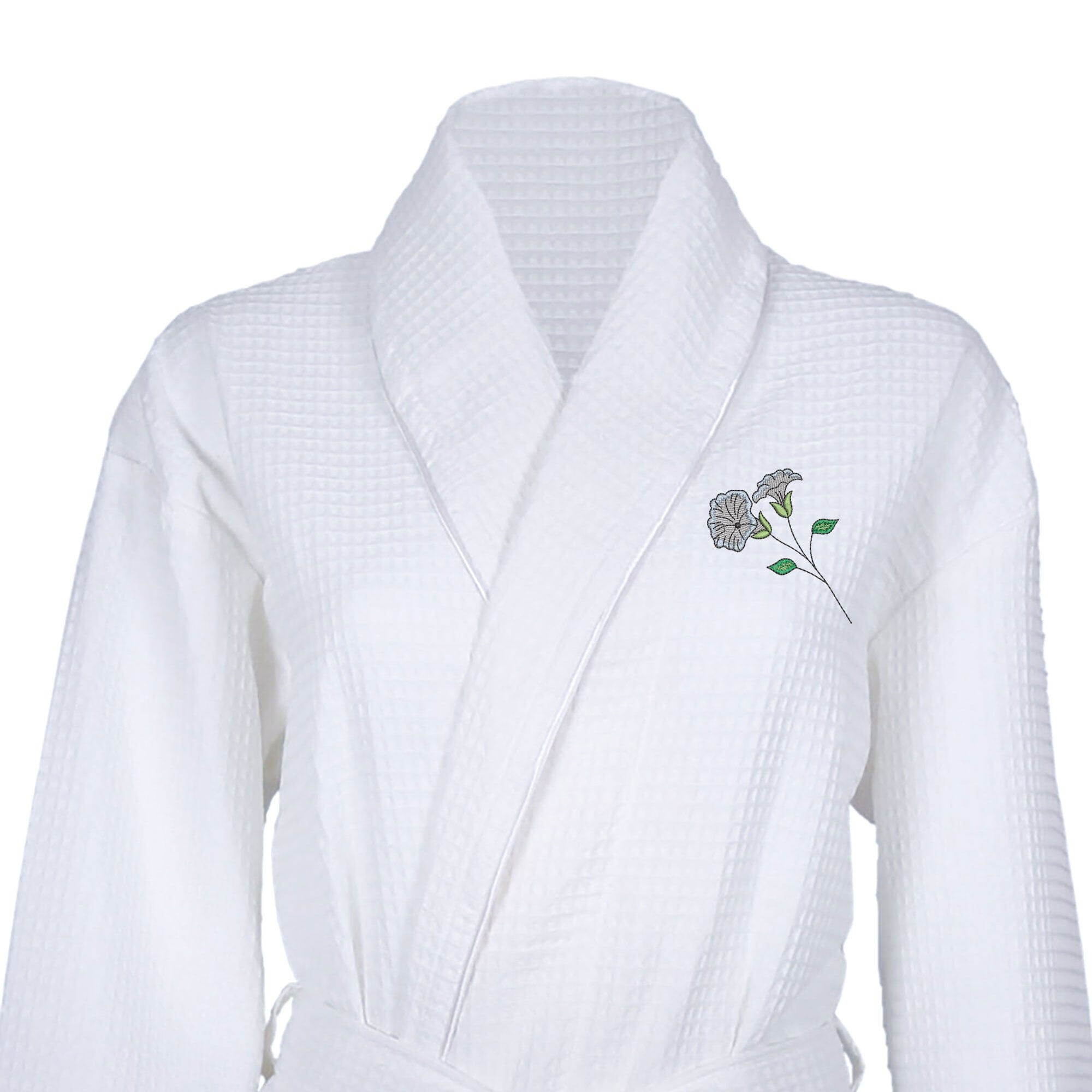 Waffle Dressing Gown with Birth Flower
