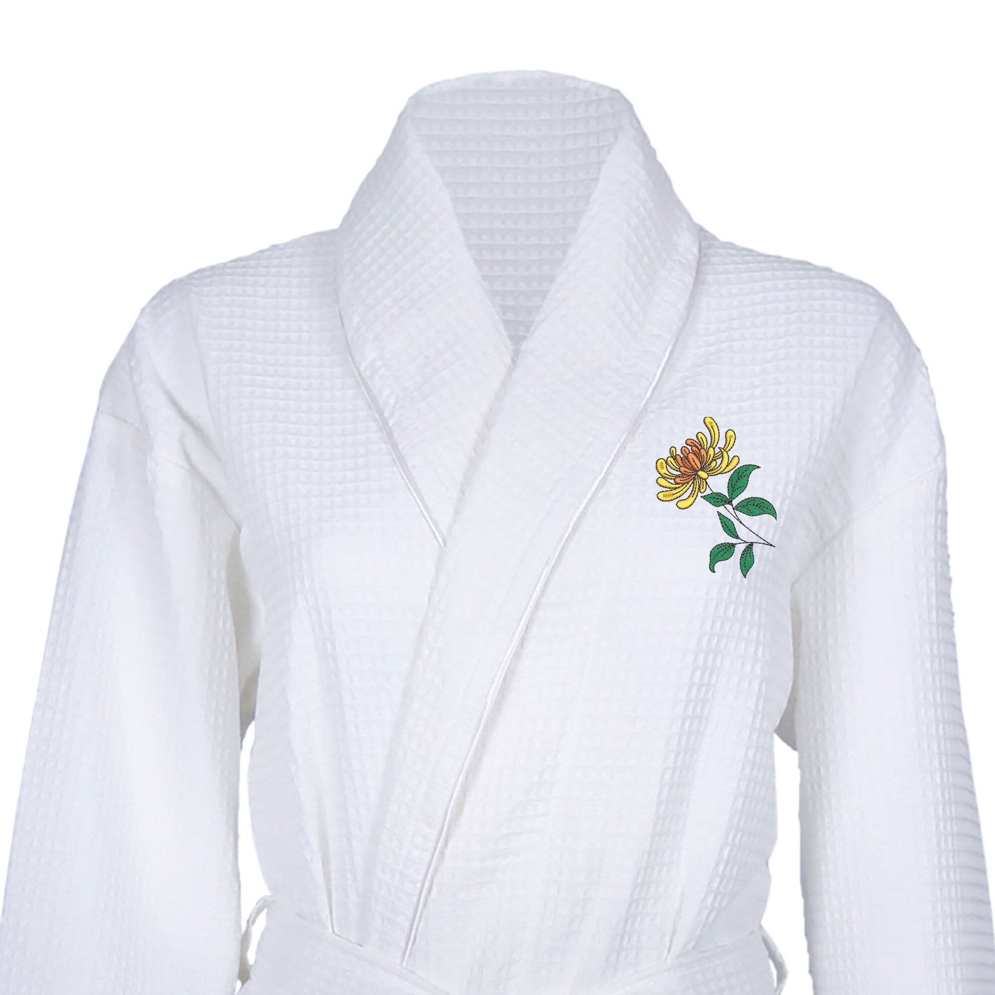 Waffle Dressing Gown with Birth Flower