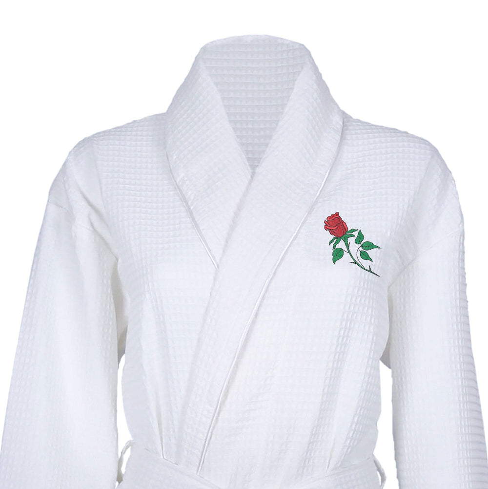Waffle Dressing Gown with Birth Flower