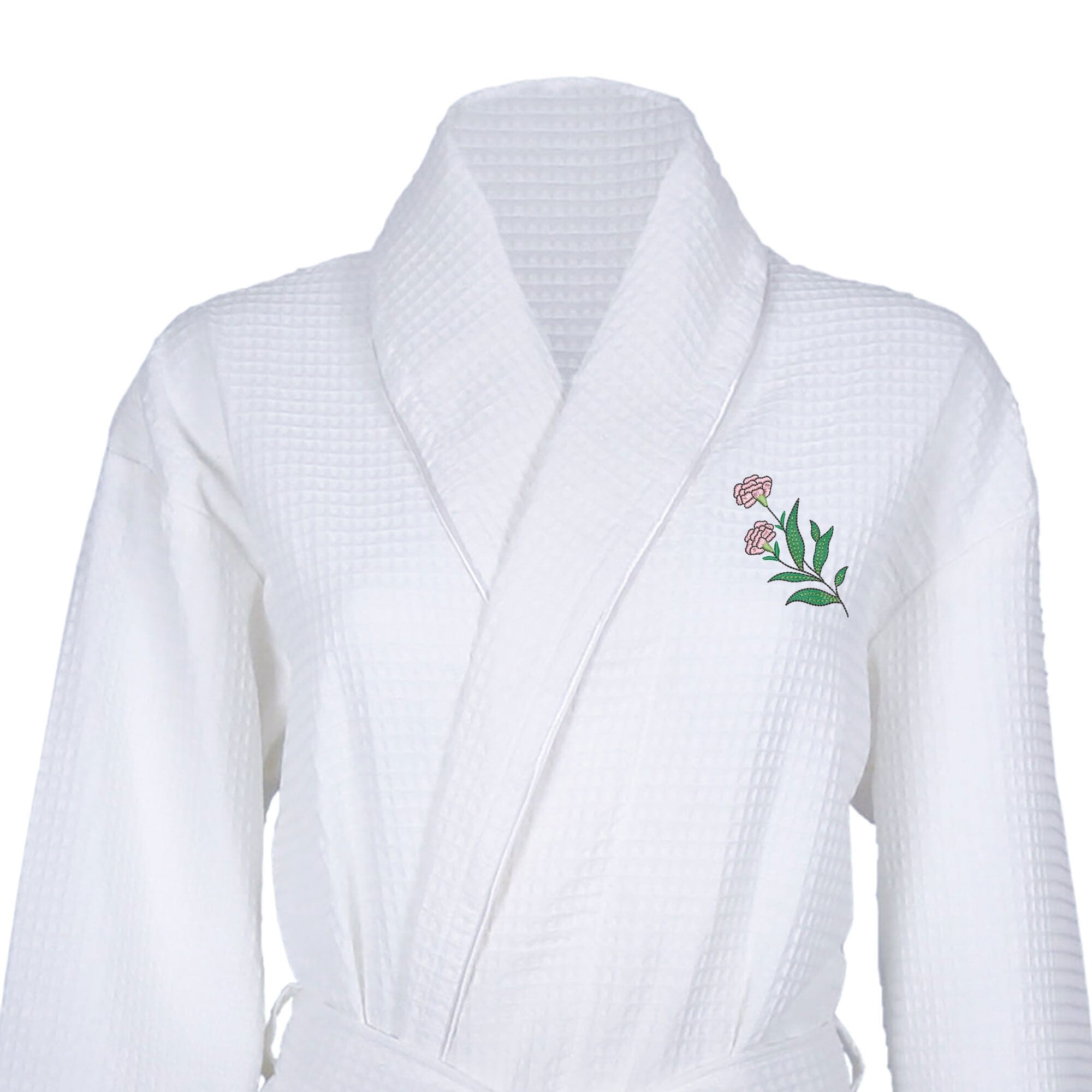 Waffle Dressing Gown with Birth Flower