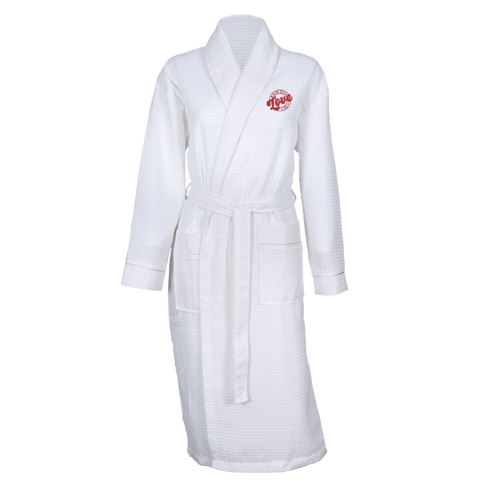 Waffle Dressing Gown with Self Love Era Logo