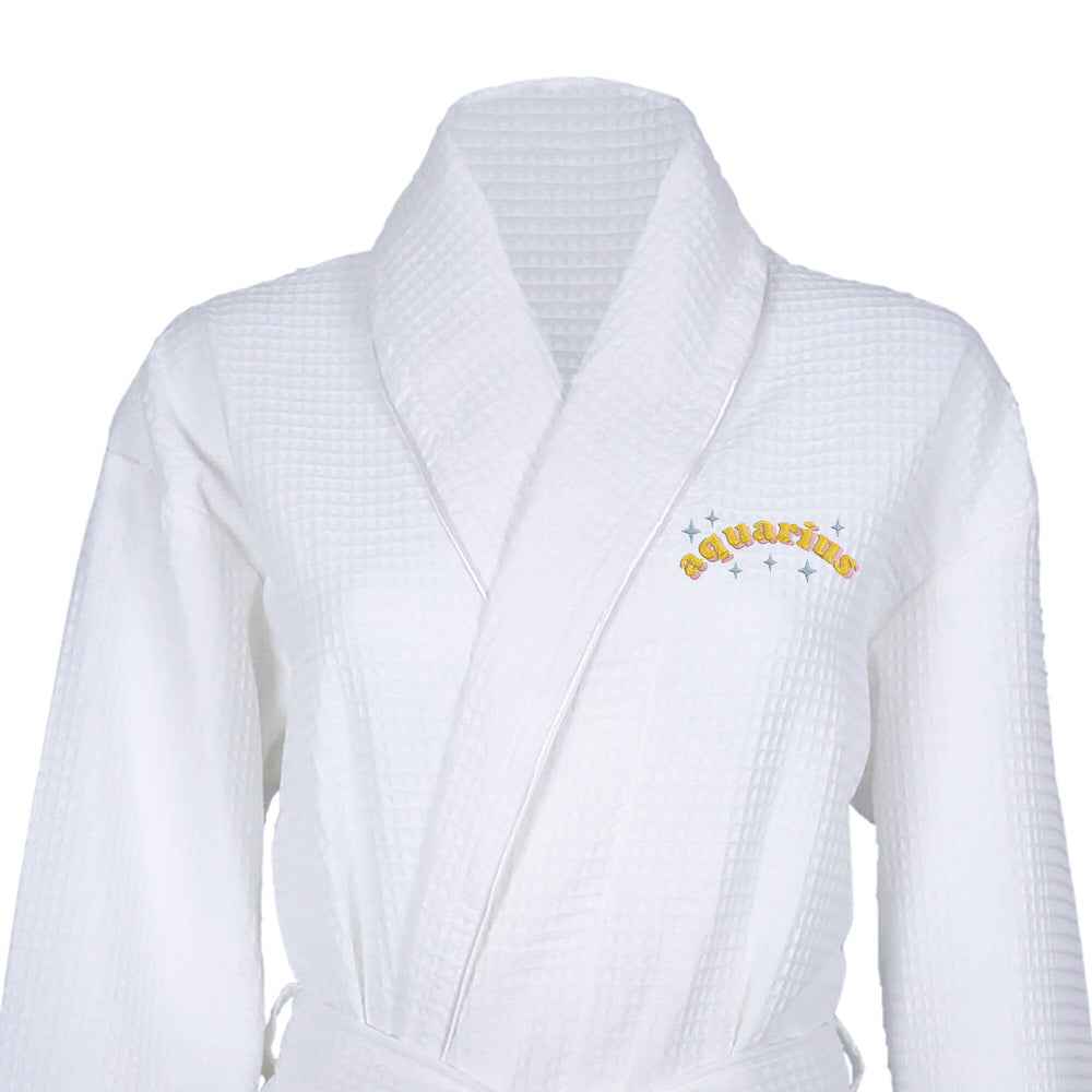 Waffle Dressing Gown with Star Sign
