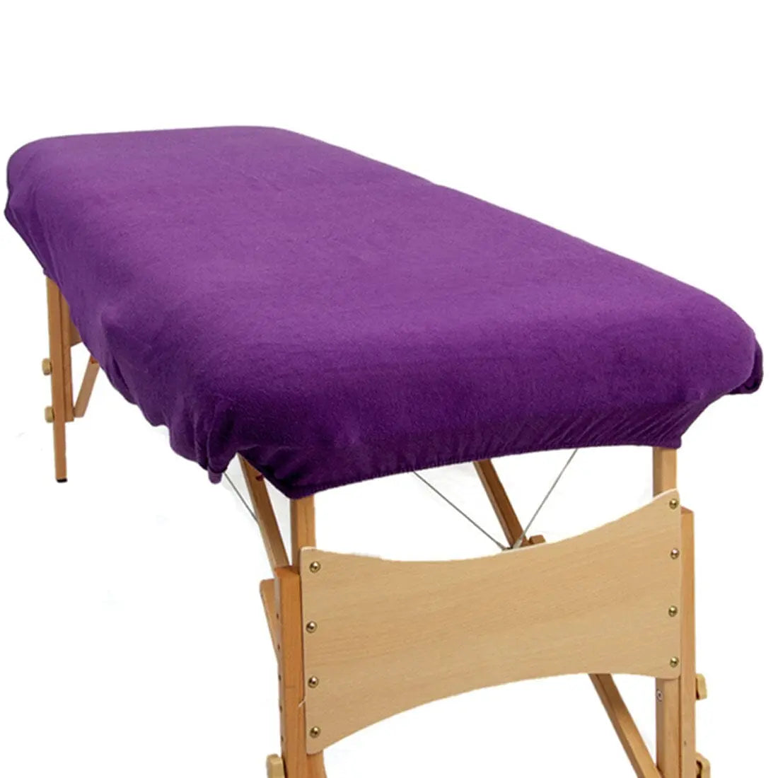 purple couch cover without a face hole on a portable massage table