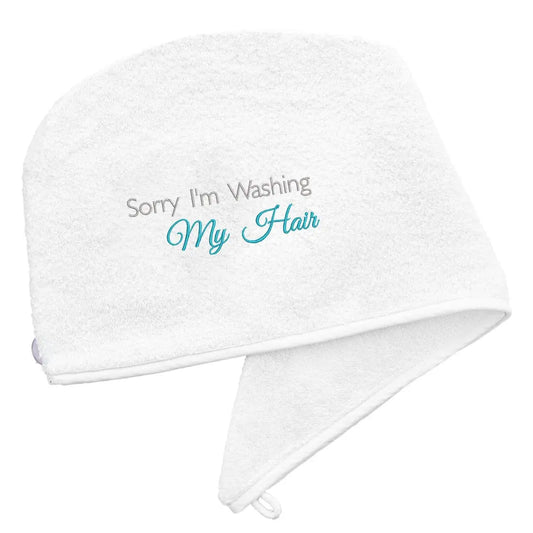 Aztex Luxury Hair Turban Towel Washing My Hair Logo   