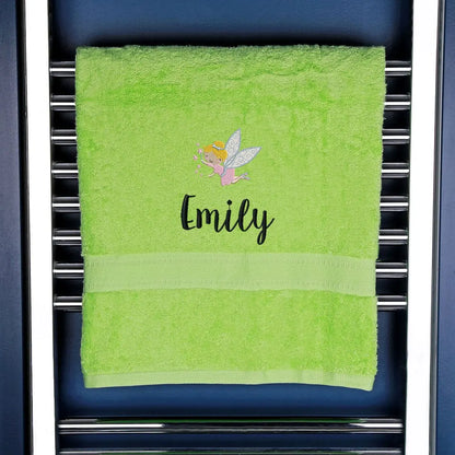 Children's Fairy Bath Towel Egyptian - Lime  