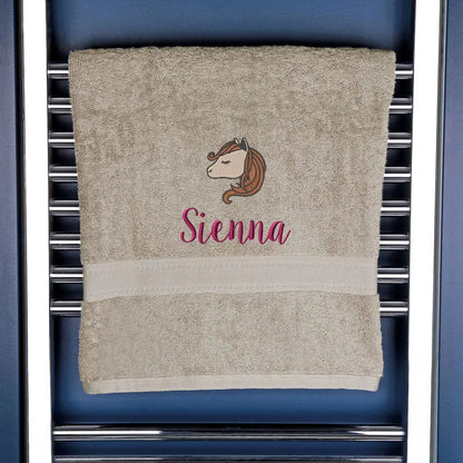 Children's Horse Logo Bath Towel   