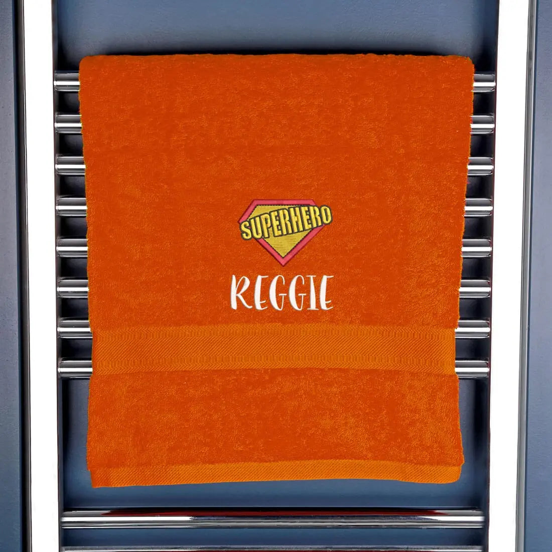 Children's Super Hero Logo Bath Towel Orange  