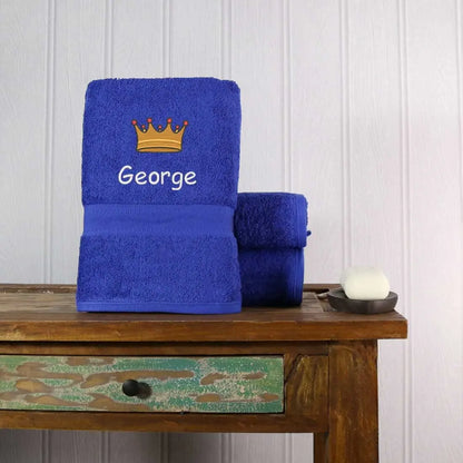 Crown Design Bath Towel Egyptian - Royal  