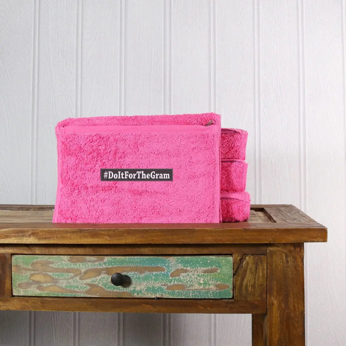 Do it for The Gram Zipped Gym Towel Gym Towel - Pink  