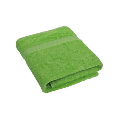 green bath towel, lime green bath linen 