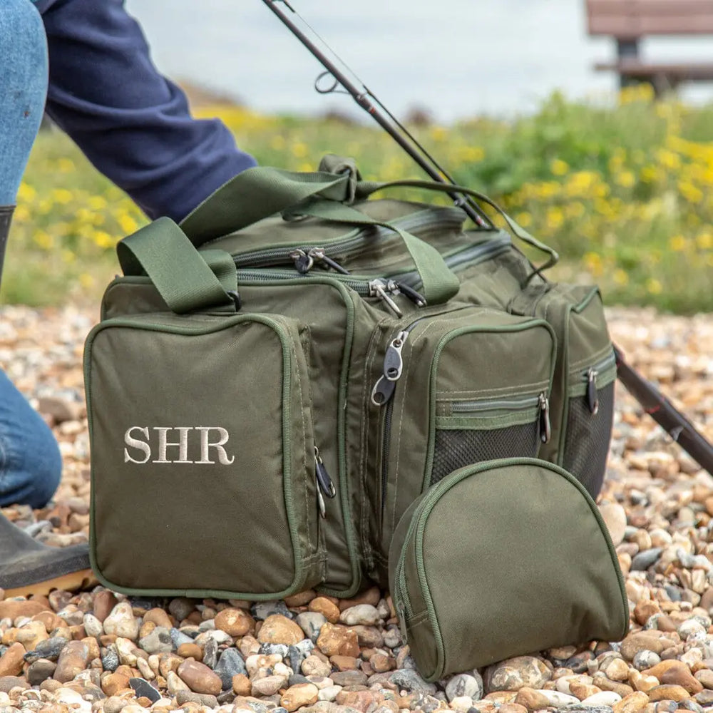 Personalised Fishing Bag and Reel Case Set   