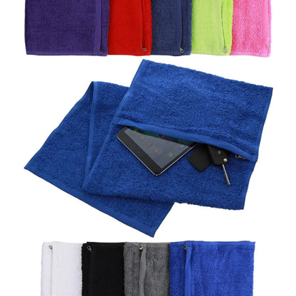 Gym Towel With Zip Compartment Royal  