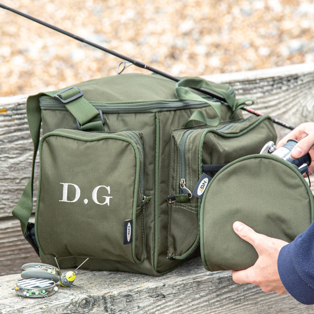 Insulated Fishing Bag and Reel Case Set