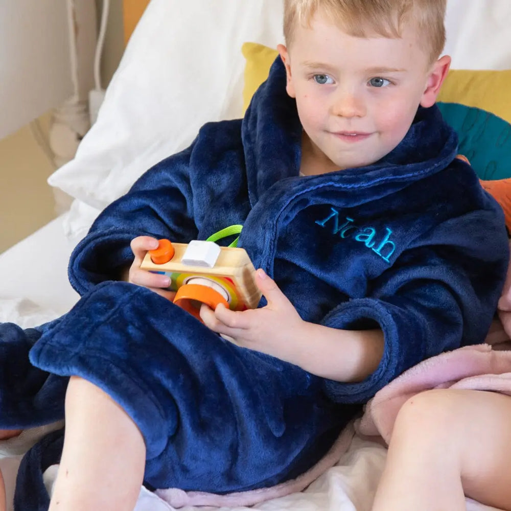 personalised kids so soft bathrobe