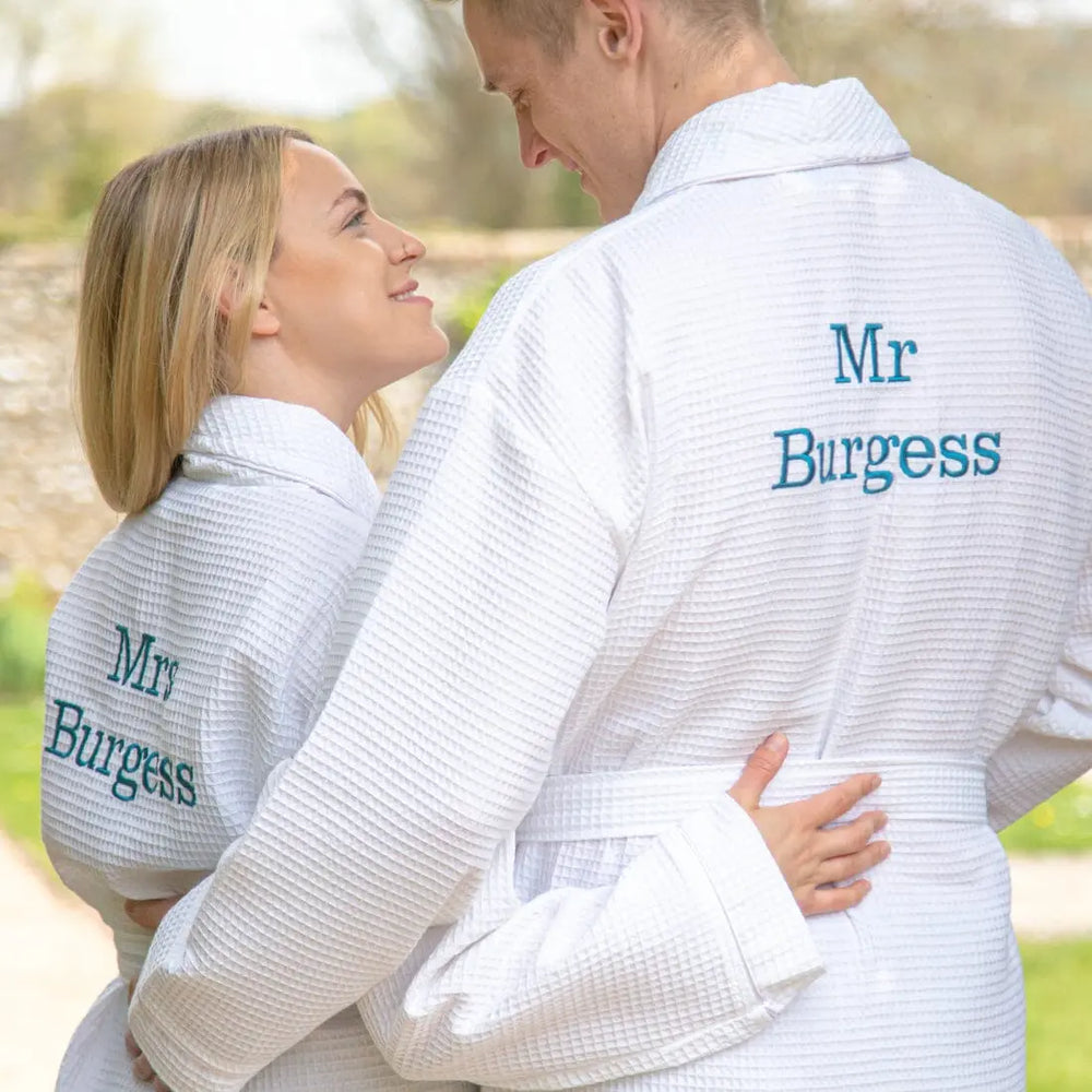 Couple wearing the gown