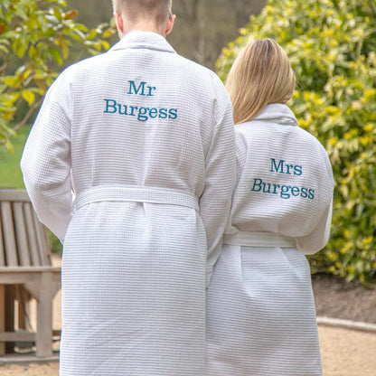 couple wearing the robe