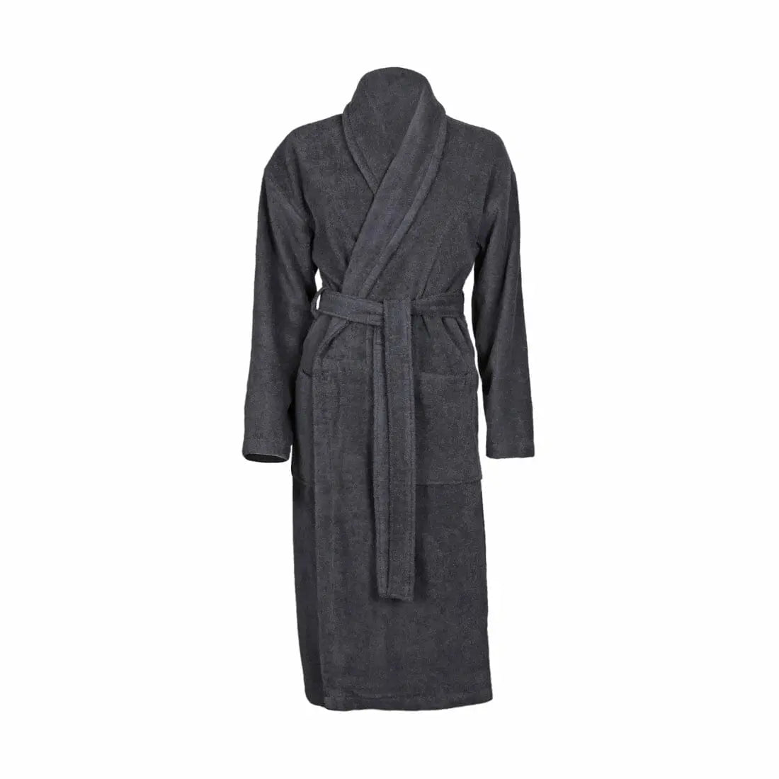 Personalised Back of Robe Cotton Shawl Collar Bathrobe 400gsm Boutique - Slate Small 