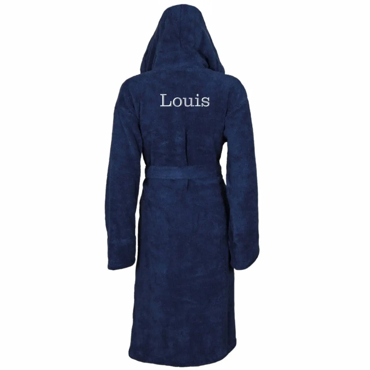 Personalised Back of Robe Egyptian Cotton Hooded Bathrobe   