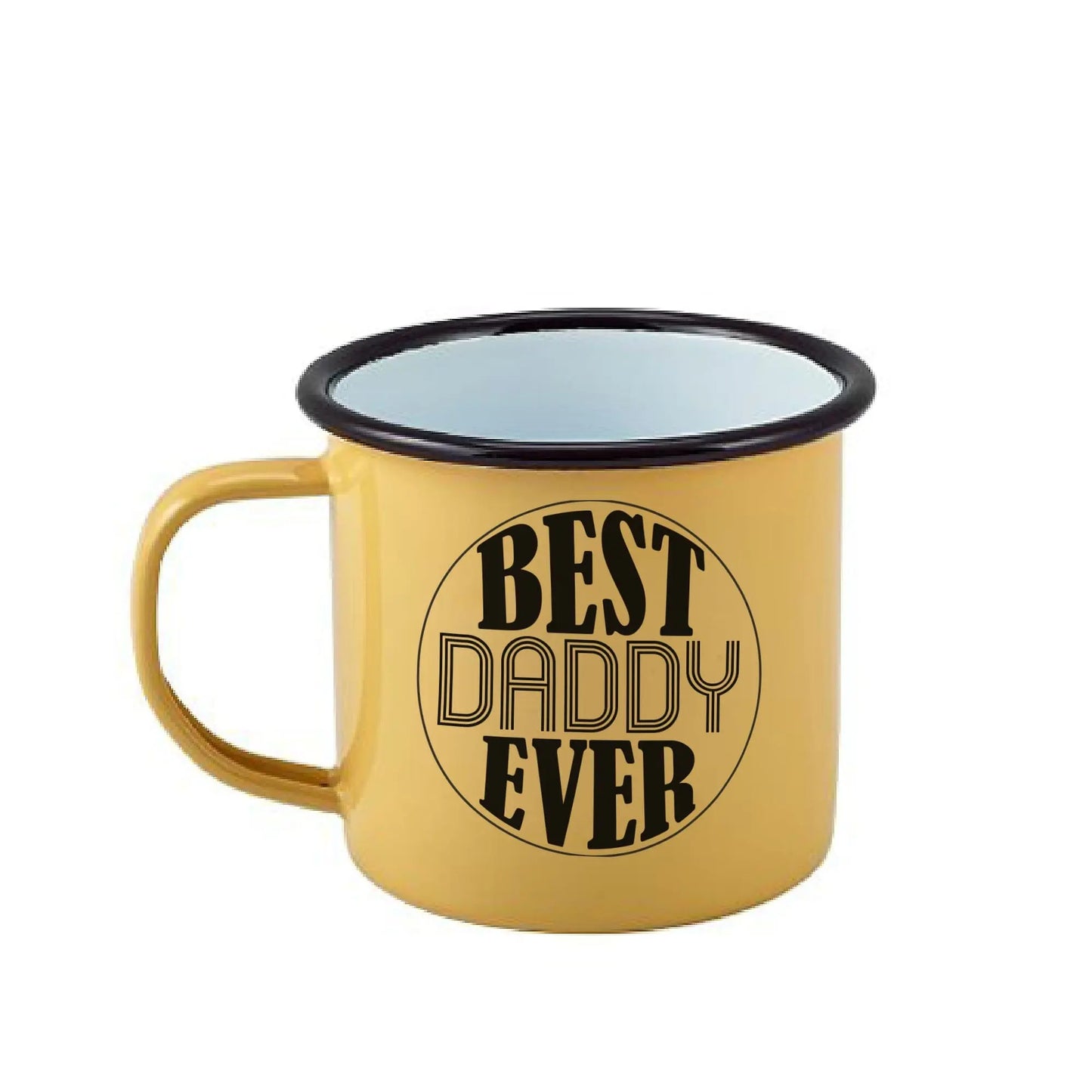 Personalised Best Daddy Ever Enamel Mug - Duncan Stewart 1978 Enamel-Mug-Yellow-with-Black-Rim Duncan Stewart 1978