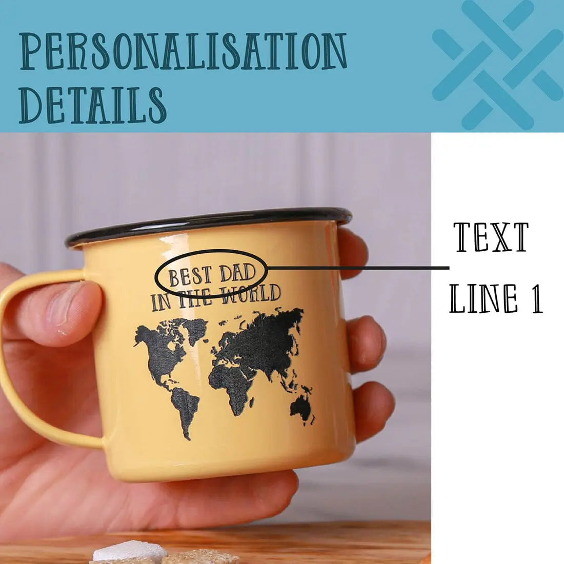 Personalised Best In The World Enamel Mug   