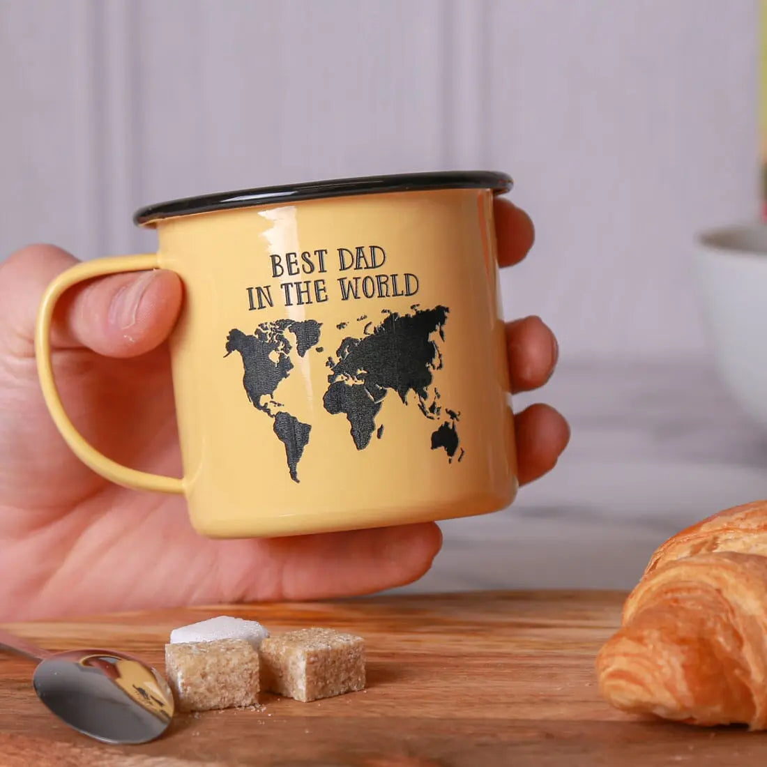 Personalised Best In The World Enamel Mug   