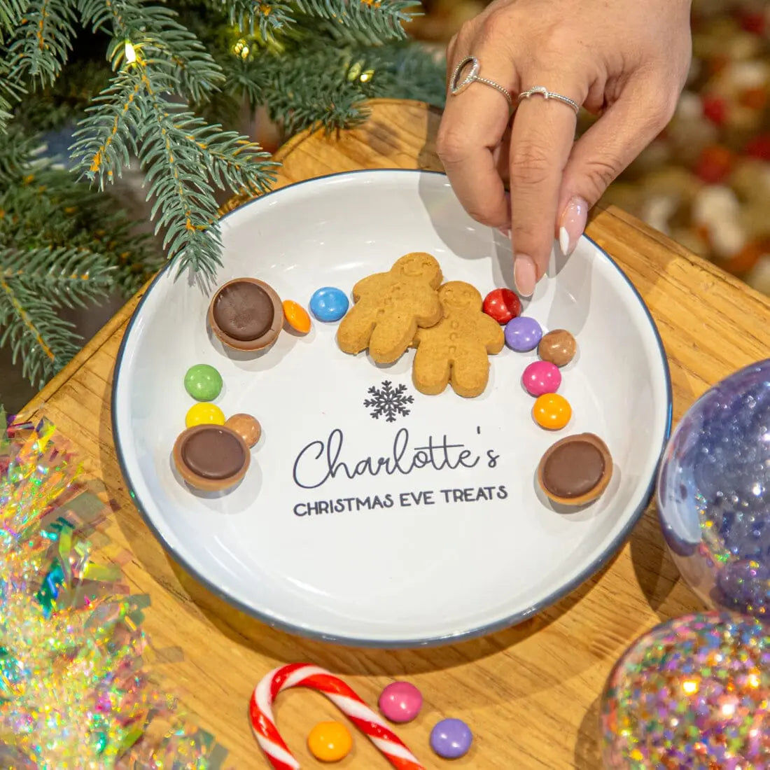 Personalised Christmas Treats Enamel Bowl   