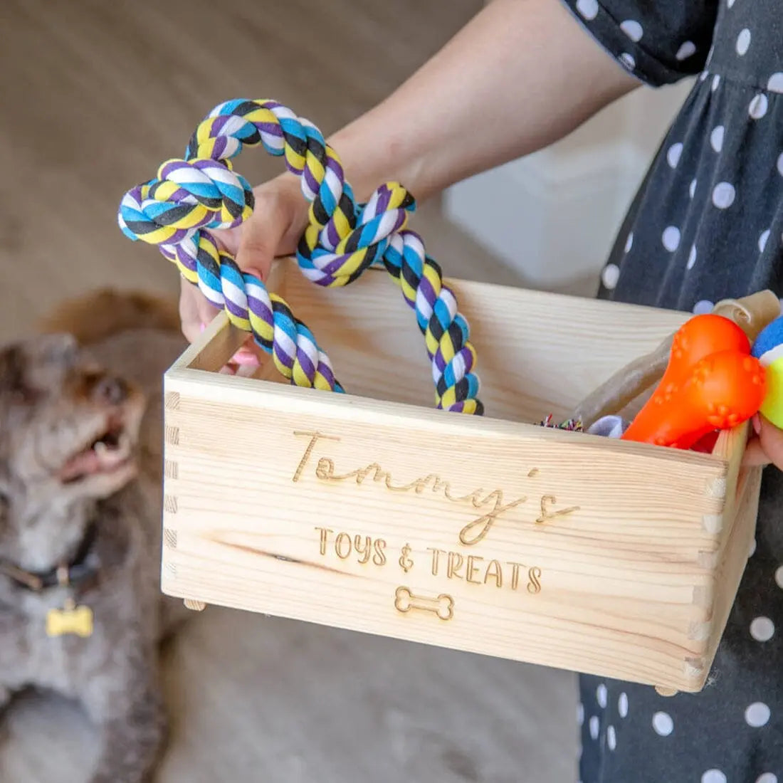 Personalised Dog Toy Storage Crate   