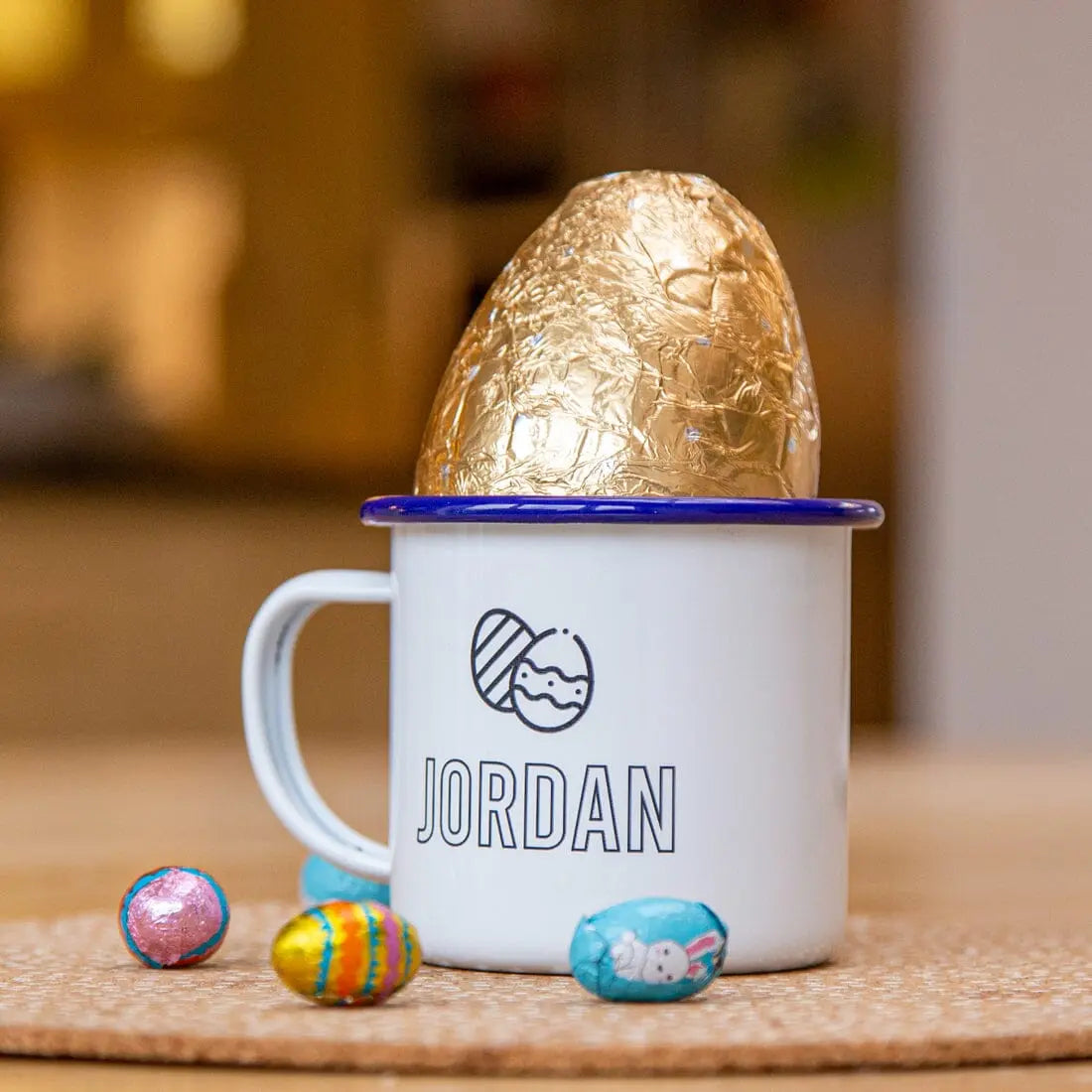 Personalised Easter Enamel Mug   