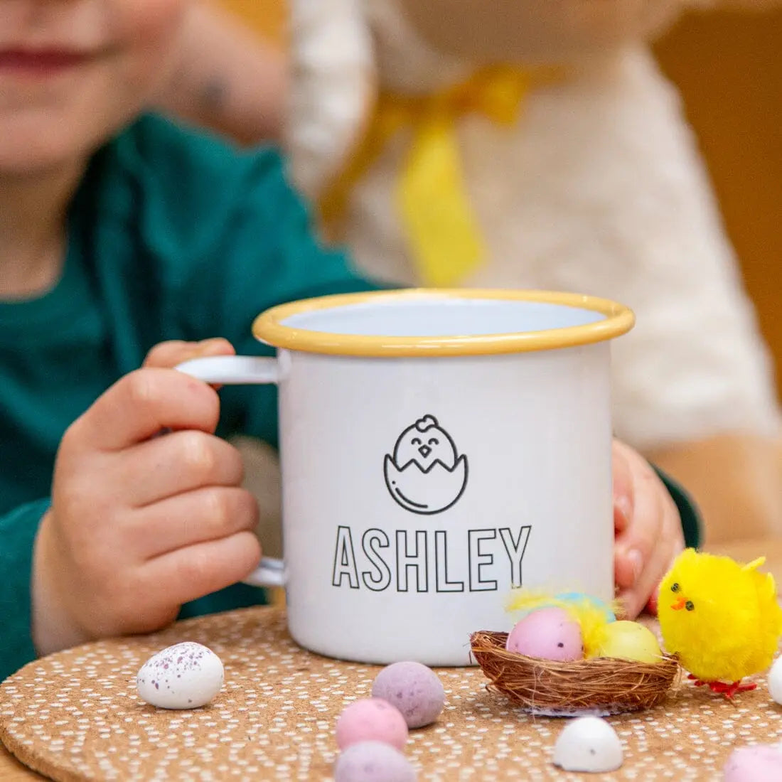 Personalised Easter Enamel Mug   